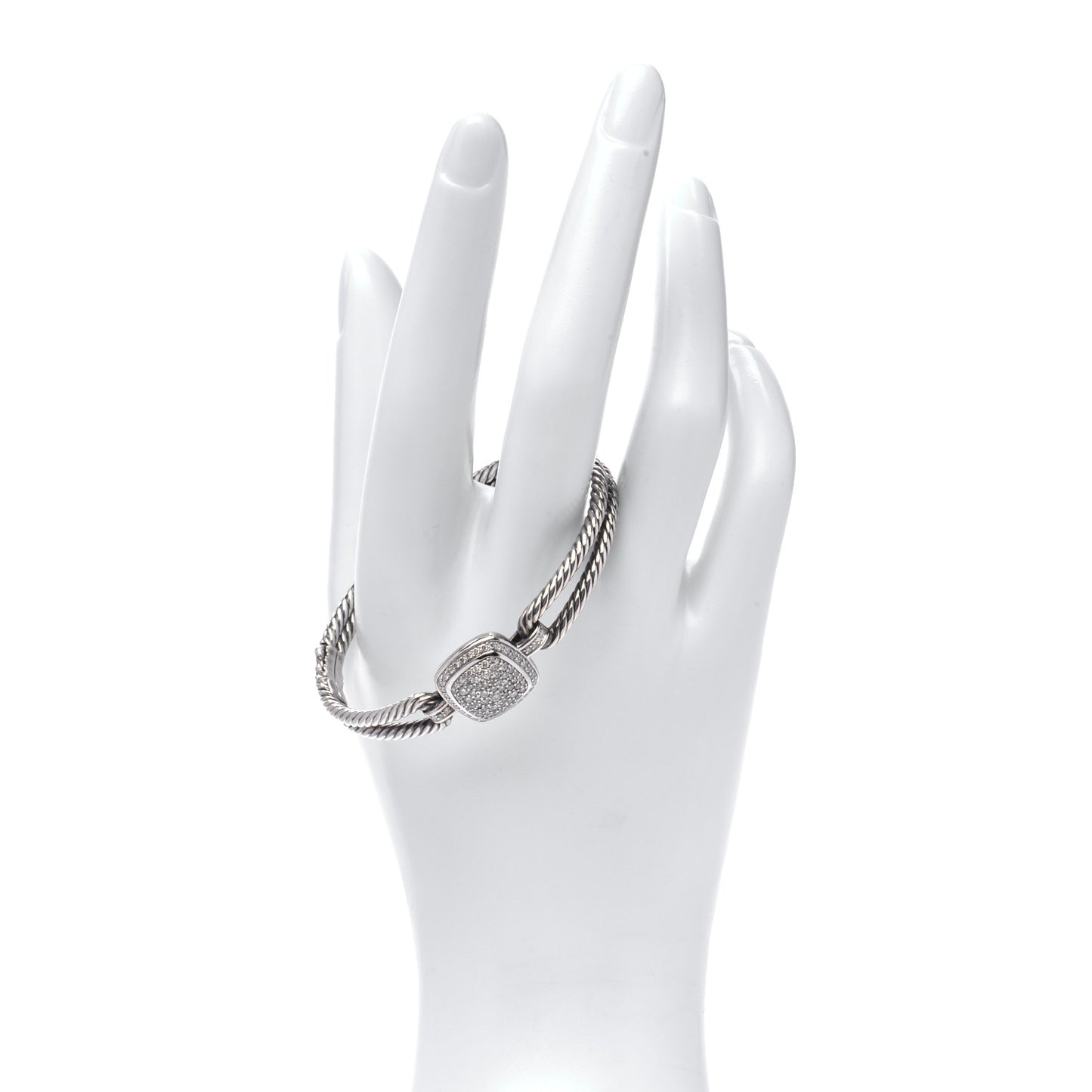 Sterling Silver Diamond Albion Cable Bracelet