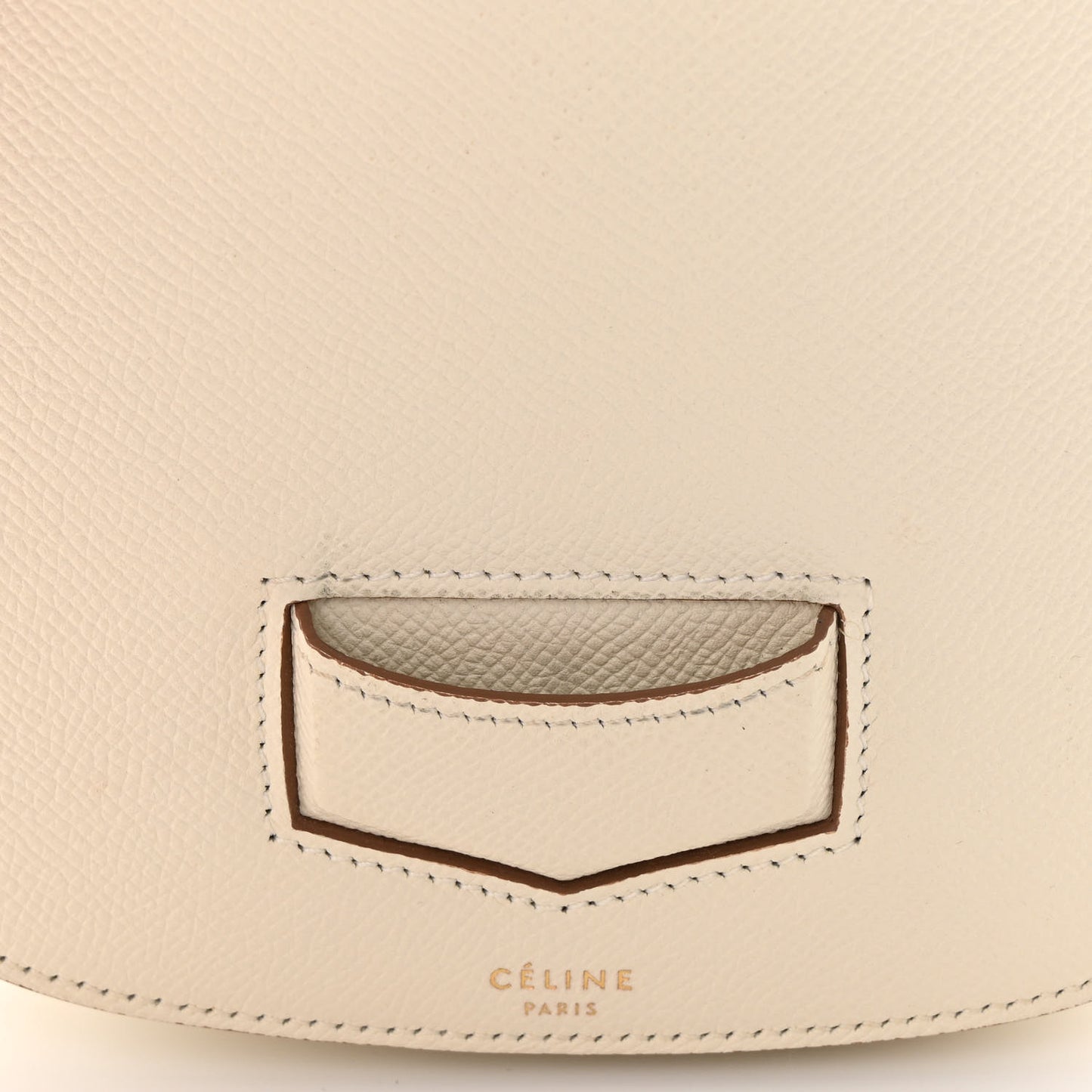 Grained Calfskin Small Trotteur White
