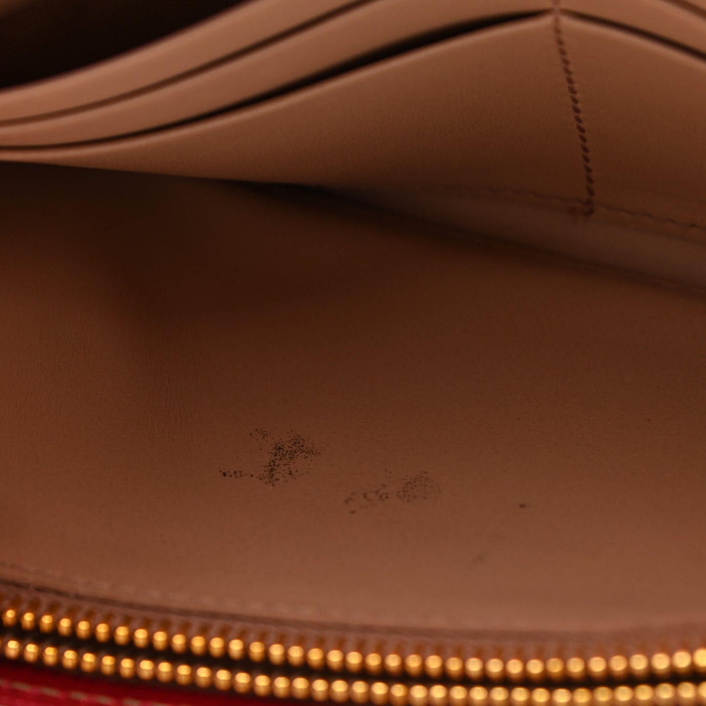 Vitello Shine Zip Flap Wallet Rosso