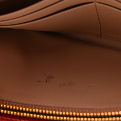 Prada Vitello Shine Zip Flap Wallet Rosso 9 of 9