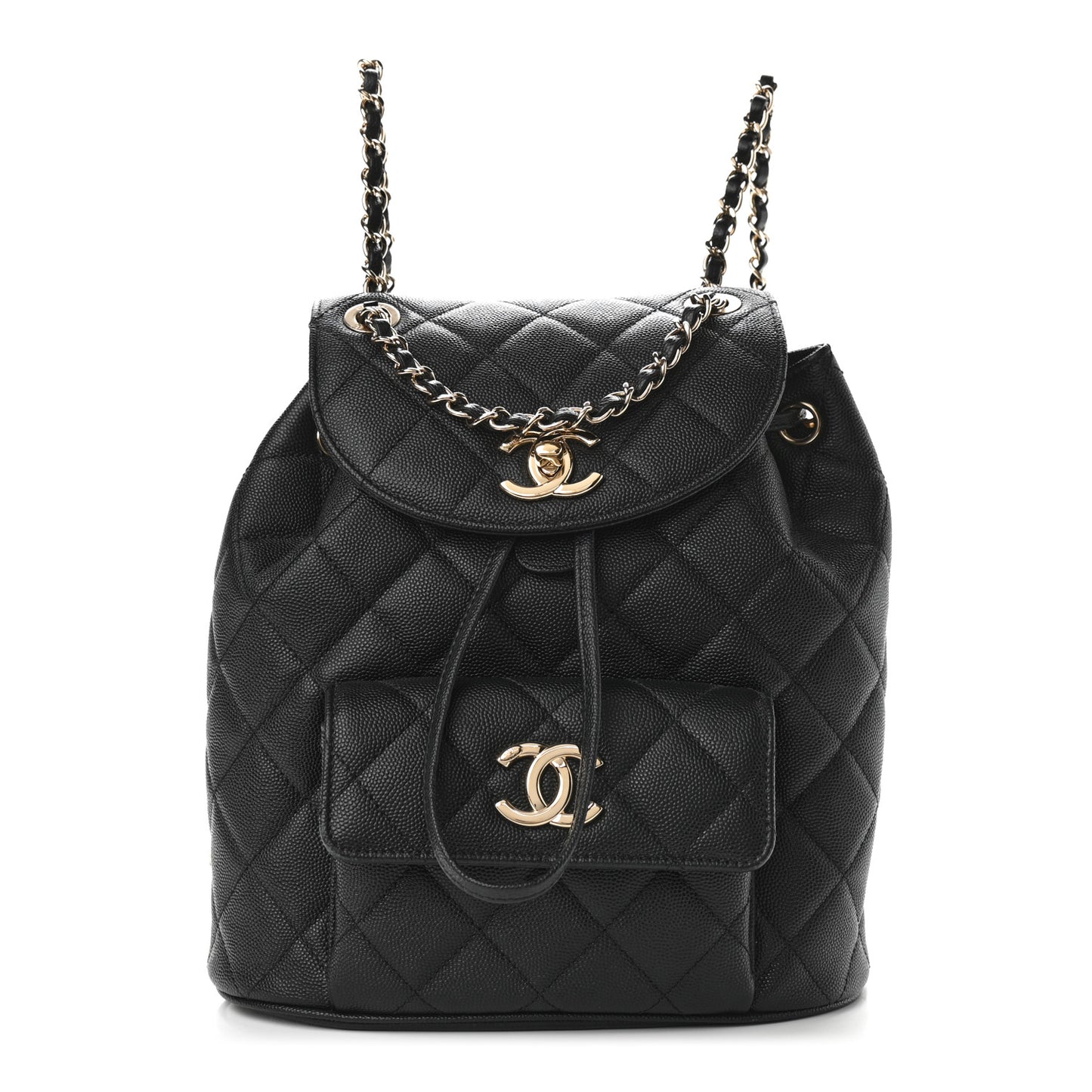 Caviar Quilted Backpack Bag Black