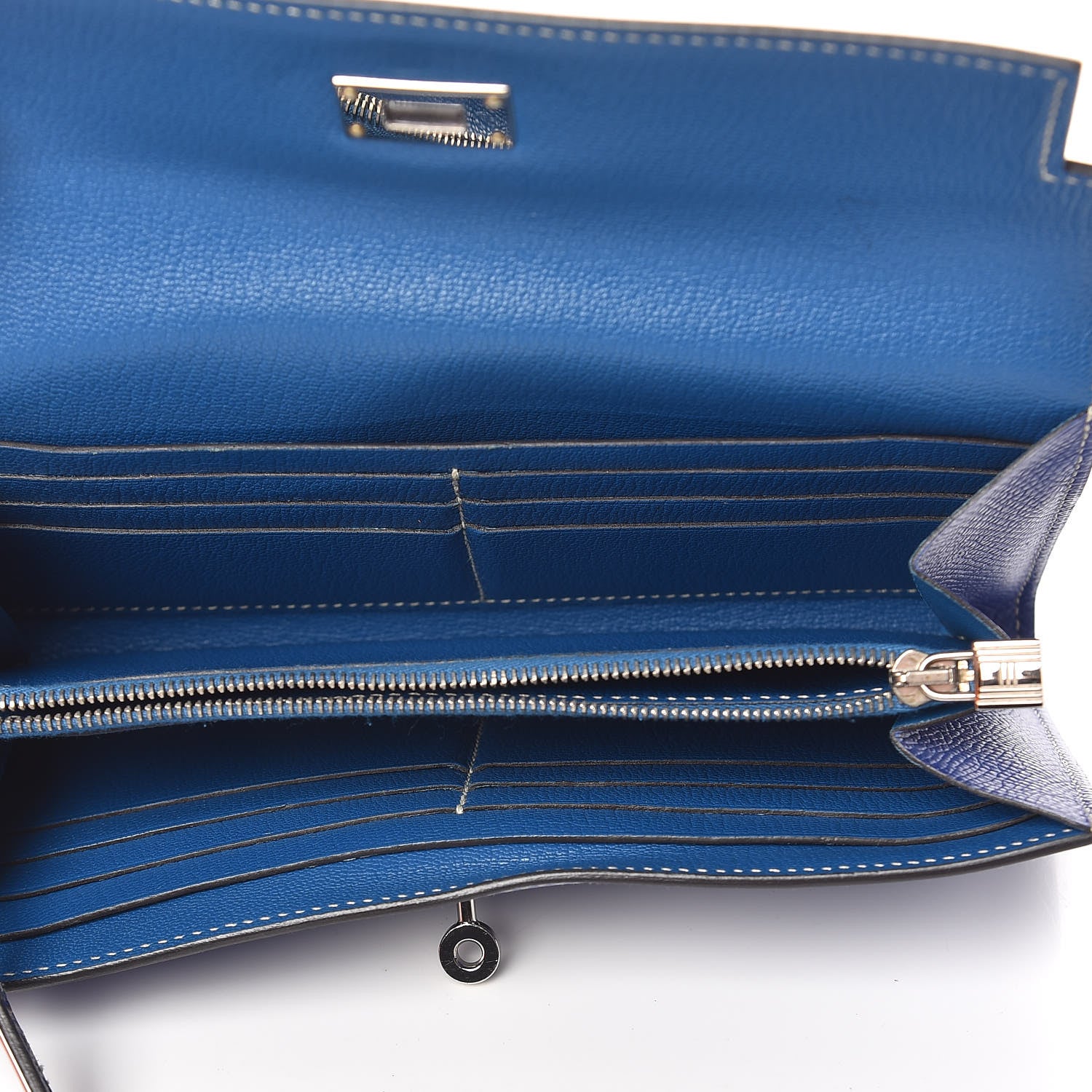 Hermes Epsom Kelly Longue Wallet Bleu Electrique Bleu Izmir 5 of 9