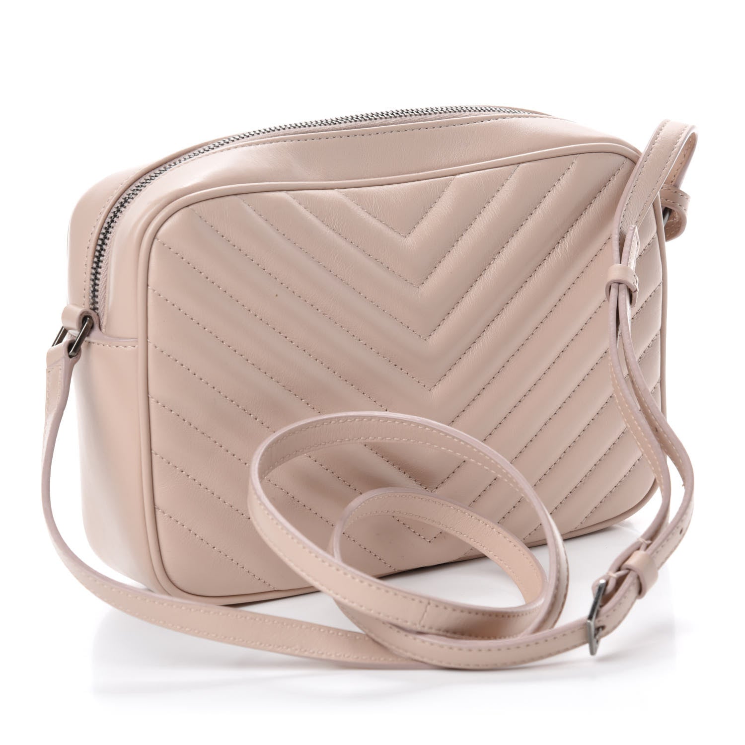 Saint Laurent Calfskin Matelasse Monogram Lou Camera Bag Marble Pink 3 of 10