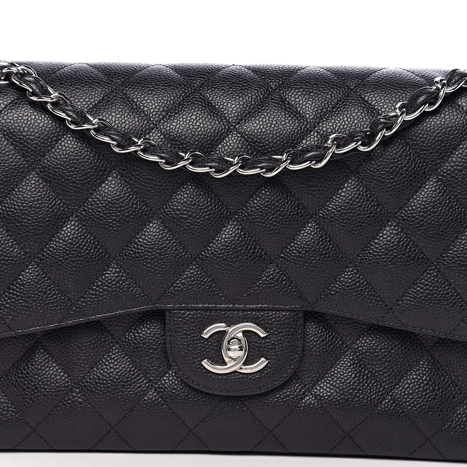 Chanel Caviar Quilted Jumbo Double Flap Black 14 of 14
