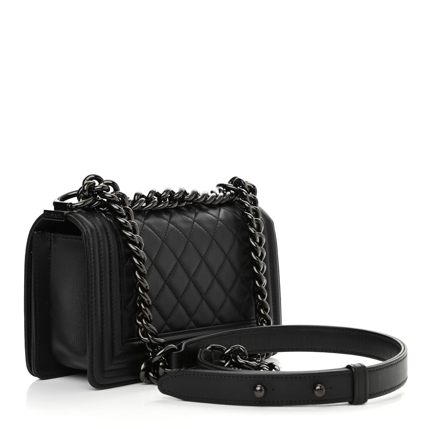 Chanel Calfskin Quilted Small Boy Flap So Black 3 of 12