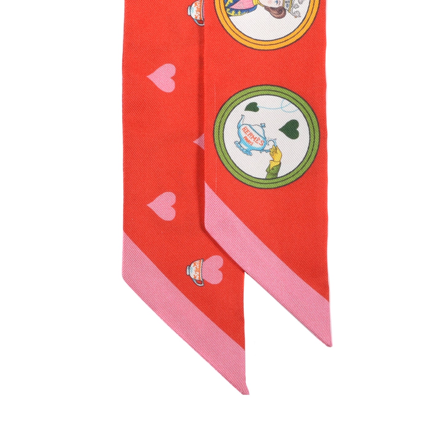 Silk Tea Time Twilly Rouge Vif Vert Multicolor
