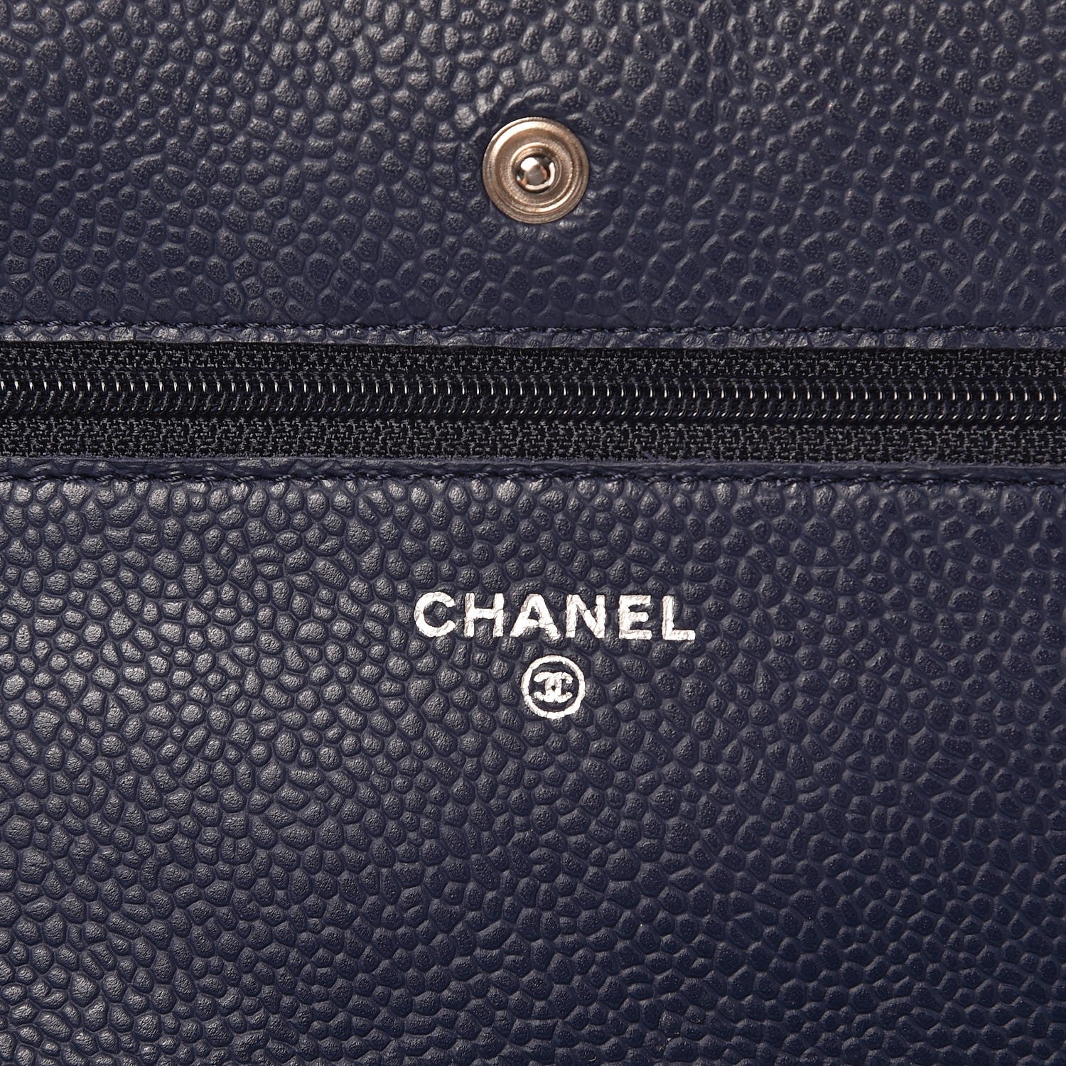 Chanel Caviar Quilted Wallet On Chain WOC Navy Blue 6 of 8