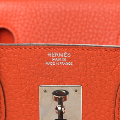 Hermes Taurillon Clemence Birkin 30 Capucine 6 of 14