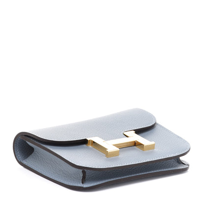 Hermes Evercolor Constance Slim Wallet Bleu Lin 5 of 8