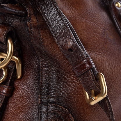 Prada Cervo Antik Shopping Satchel Cacao Sfumato 17 of 23