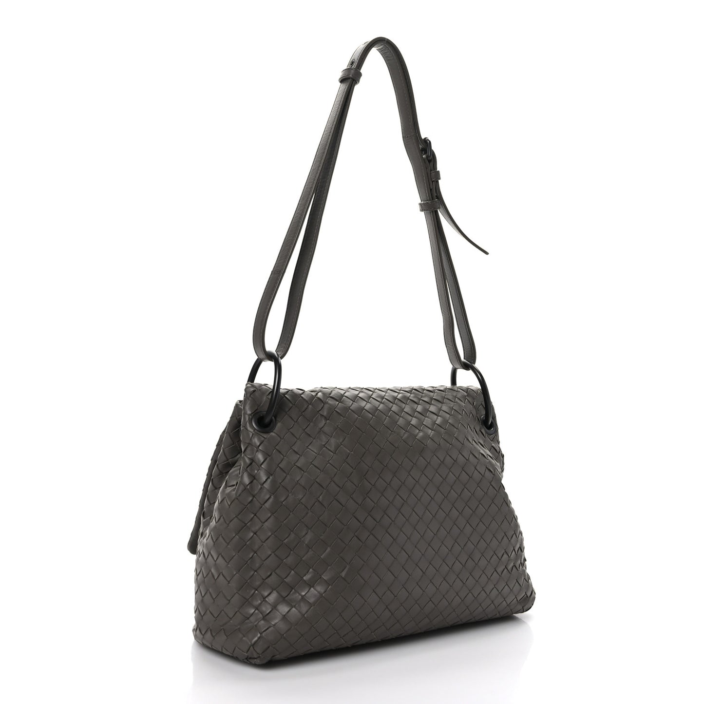Nappa Intrecciato Flap Shoulder Bag Quetsche