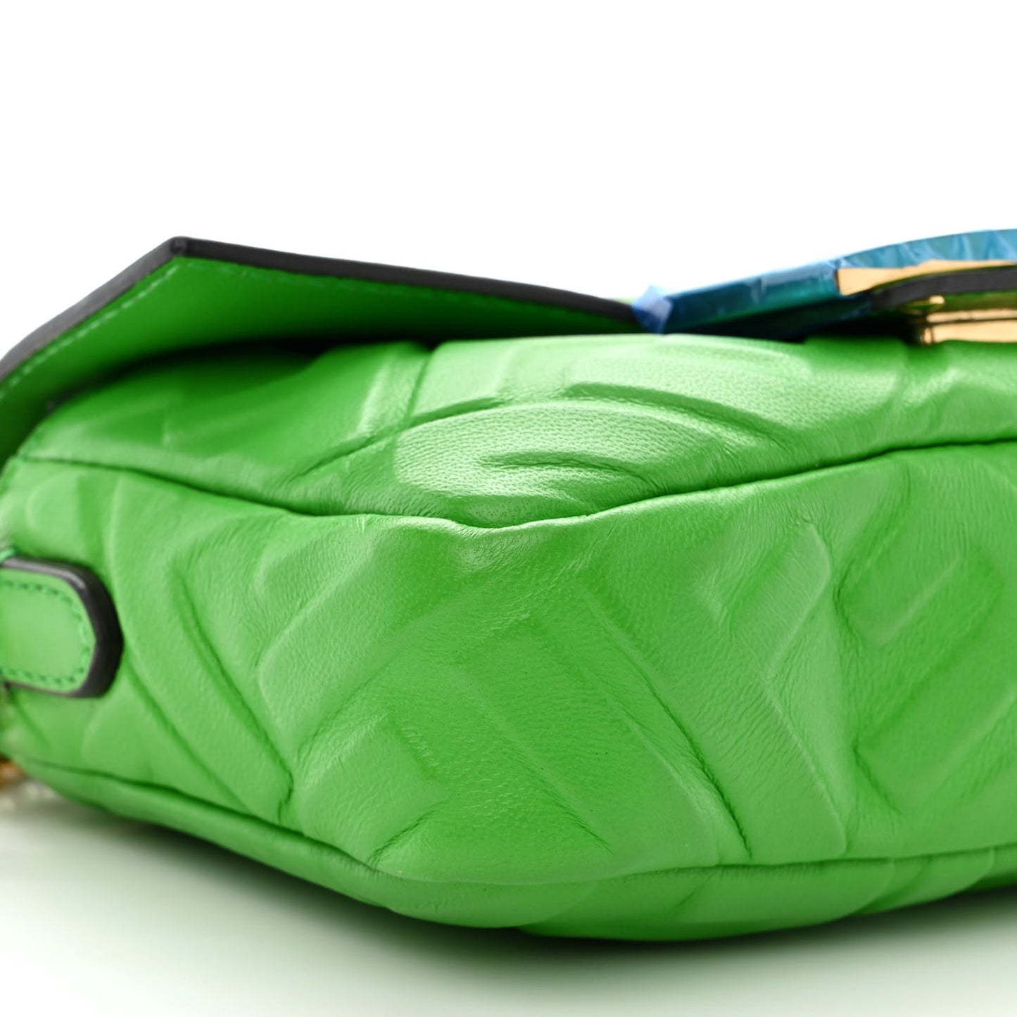 Nappa FF 1974 Embossed Mini Baguette Tomatillo