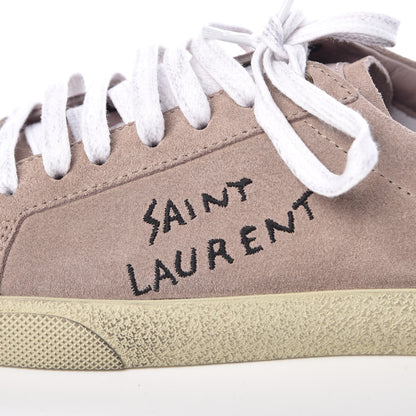Saint Laurent Distressed Suede Womens Court Classic Sneakers 39.5 Rose Antique 7 of 10