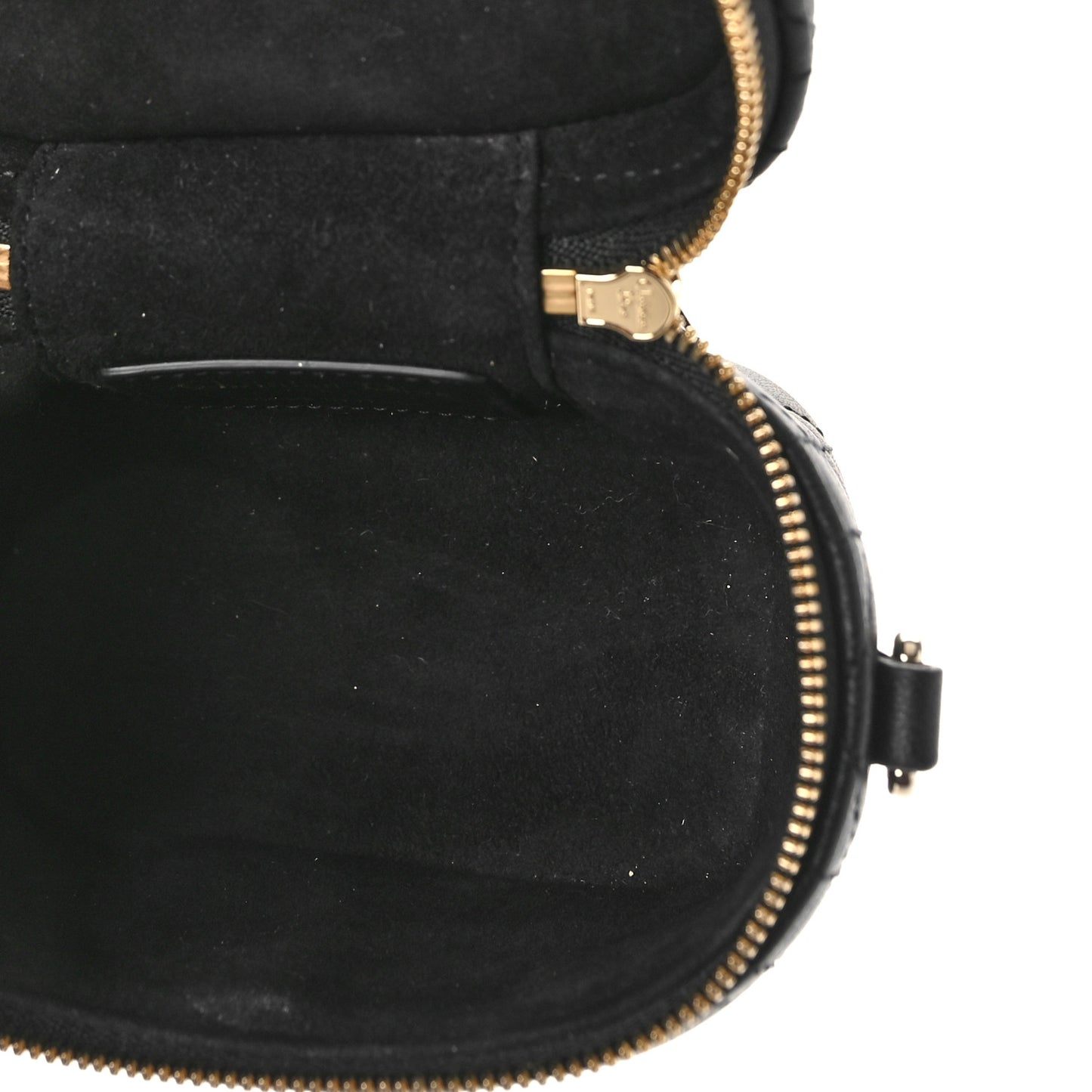 Lambskin Cannage Micro Lady Dior Vanity Case Black