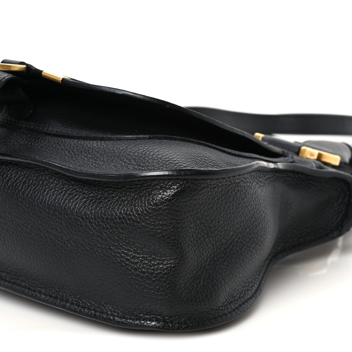 Calfskin Small Marcie Satchel Black