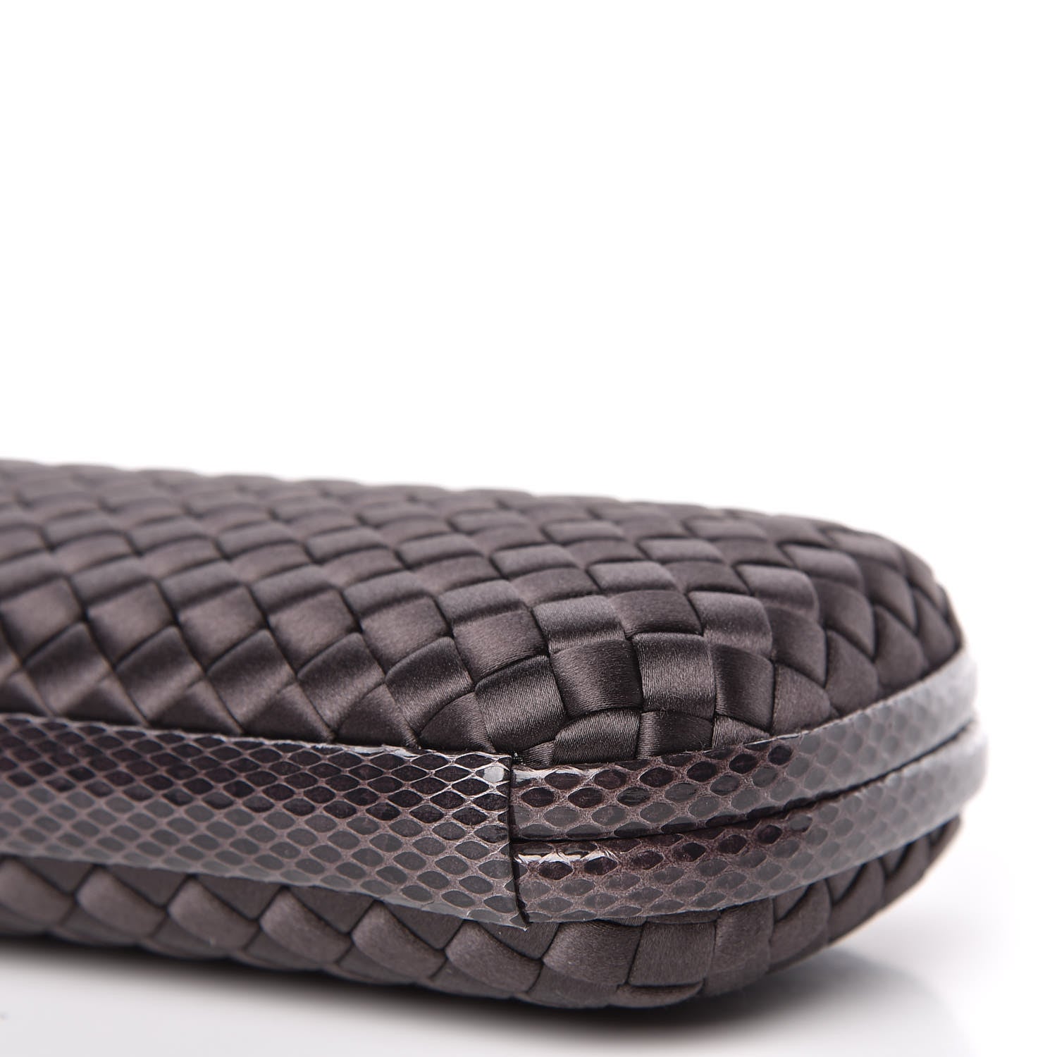 Bottega Veneta Satin Intreccio Impero Ayers Stretch Knot Clutch Quetsche 6 of 9