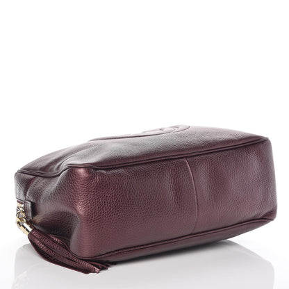 Gucci Metallic Cellarius Calfskin Medium Soho Bowler Classic Burgundy 4 of 10