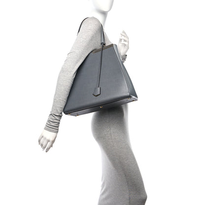 Fendi Vitello Elite Large 3Jours Tote Grigio 2 of 11
