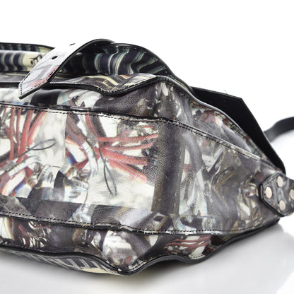 Proenza Schouler Calfskin PS1 Gotham Print Medium Satchel Fence Bike Ice 8 of 19