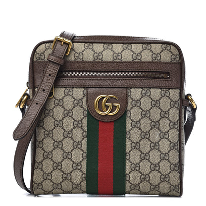 Gucci GG Supreme Monogram Web Small Ophidia Messenger Bag Brown 1 of 11