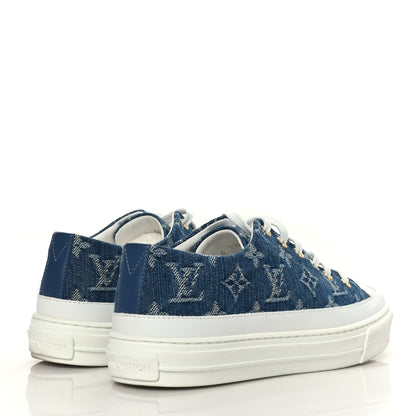 Louis Vuitton Denim Monogram Stellar Sneakers 37 Bleu Jeans Blue 4 of 8