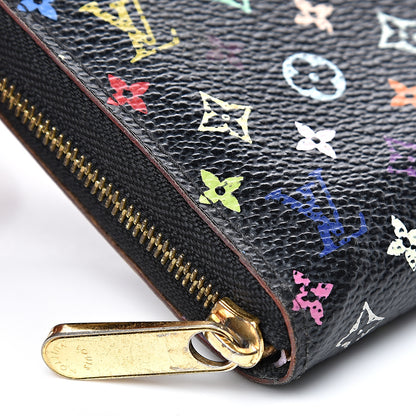 Louis Vuitton Monogram Multicolor Zippy Coin Purse Black Violet 7 of 11
