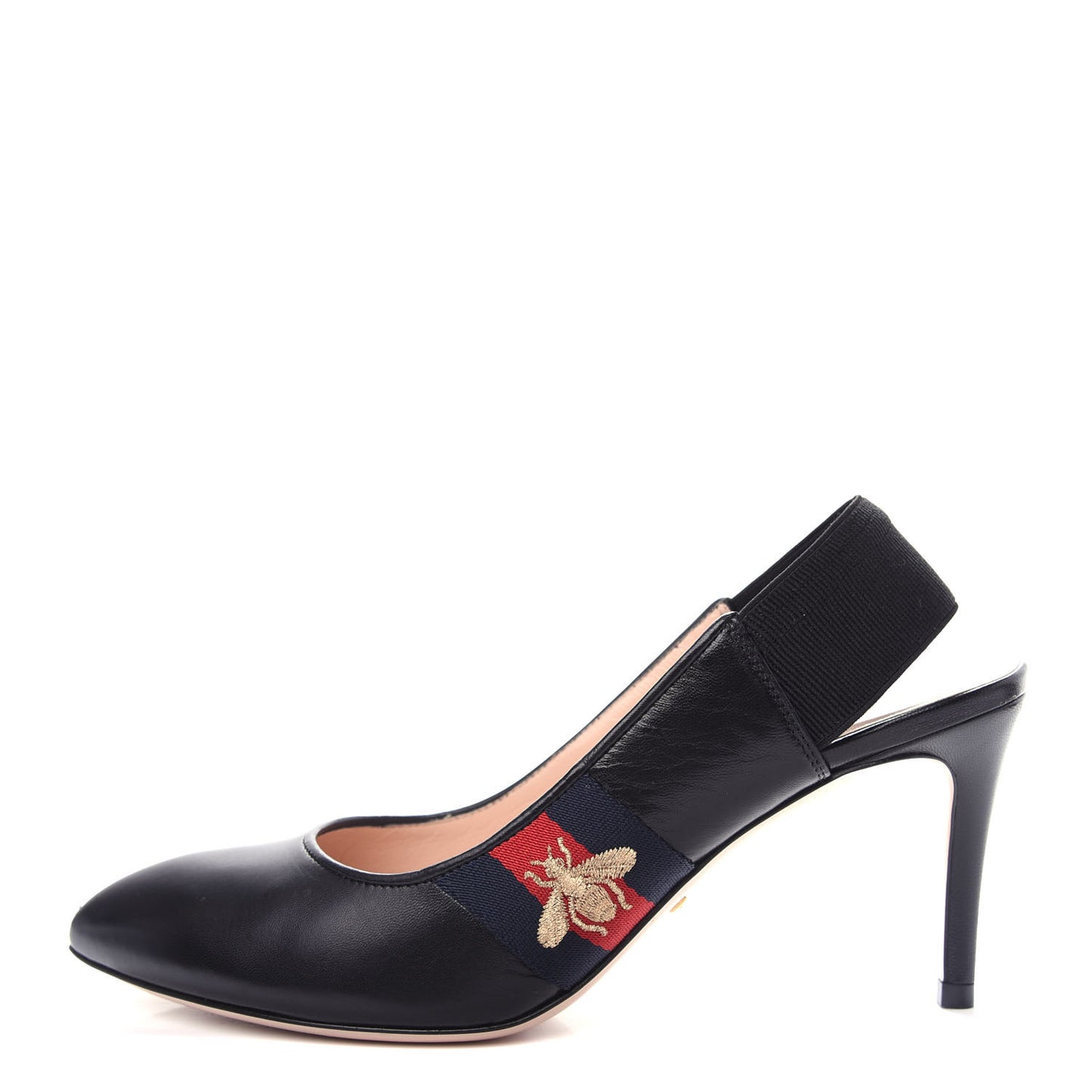 Malaga Kid Web Mid Heel Slingback Pumps 37 Black