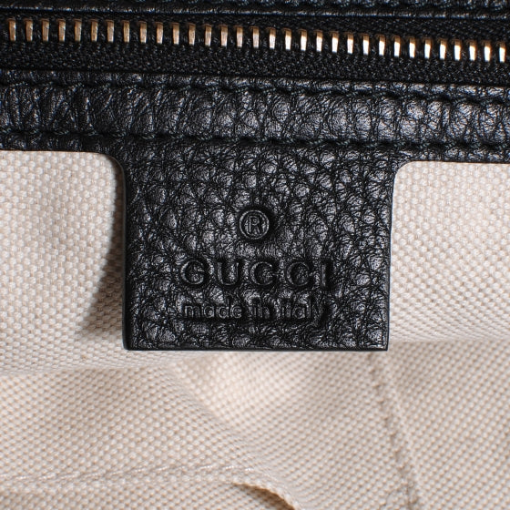 Leather Large Ride Shoulder Bag Black