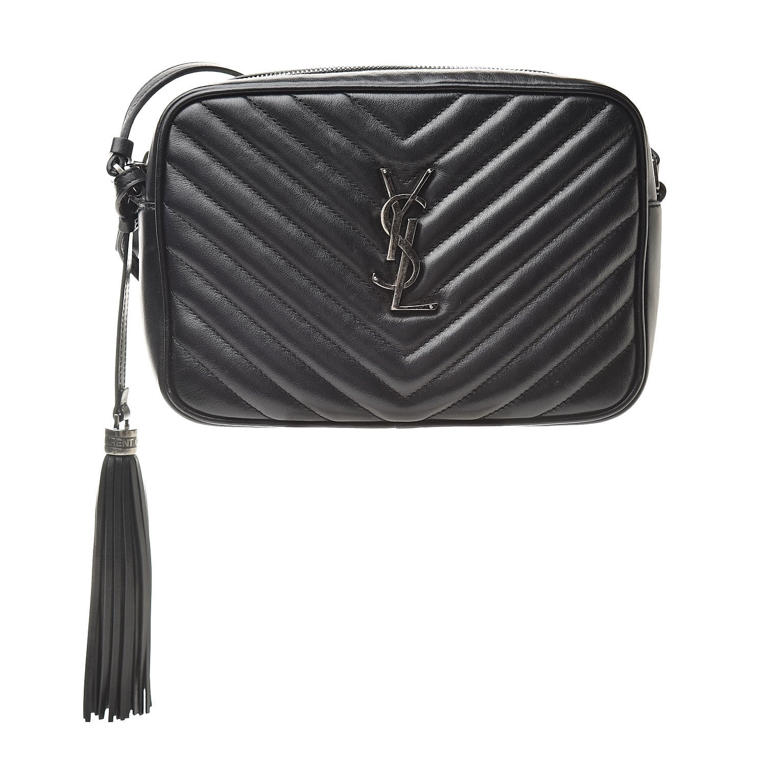 Saint Laurent Calfskin Matelasse Monogram Lou Camera Bag Black 1 of 10
