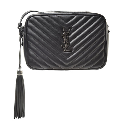 Saint Laurent Calfskin Matelasse Monogram Lou Camera Bag Black 1 of 10