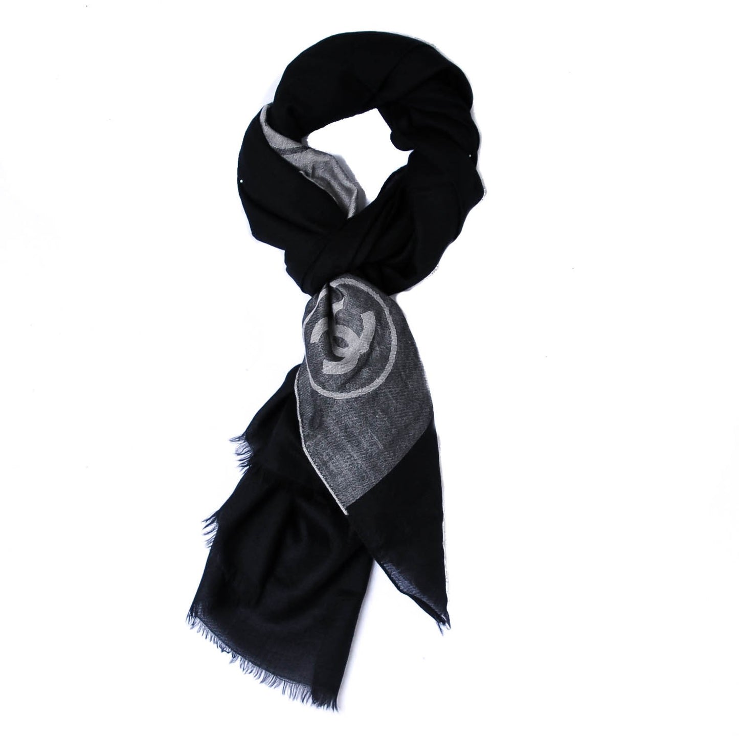 Cashmere CC Scarf Black Grey