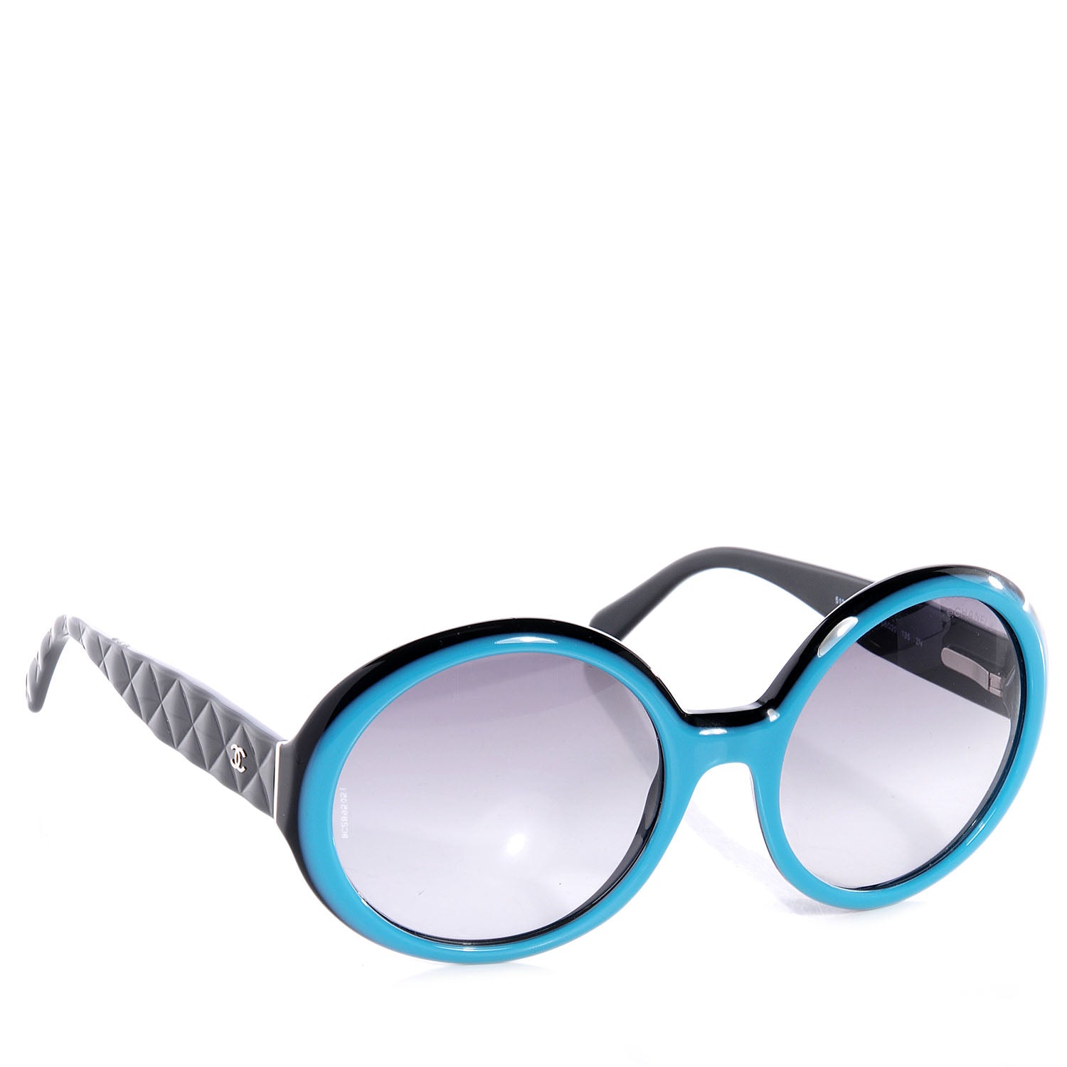 Chanel Quilted CC Mod Sunglasses 5120 Black Blue 3 of 6