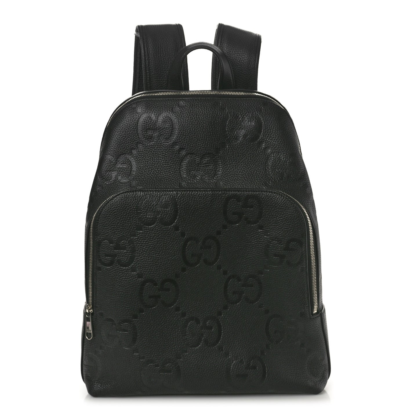 Calfskin Jumbo GG Embossed Large Backpack Black