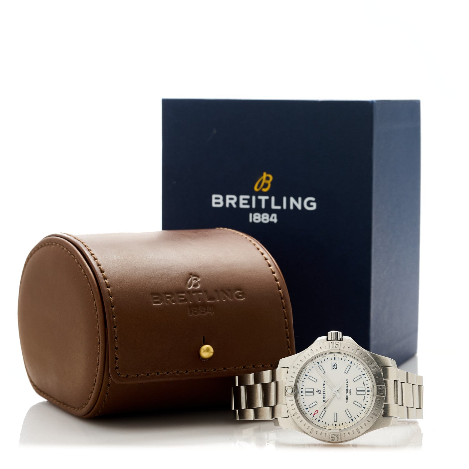 Breitling Stainless Steel 41mm Chronomat Colt Automatic Watch Silver A17313101G1A1 5 of 5