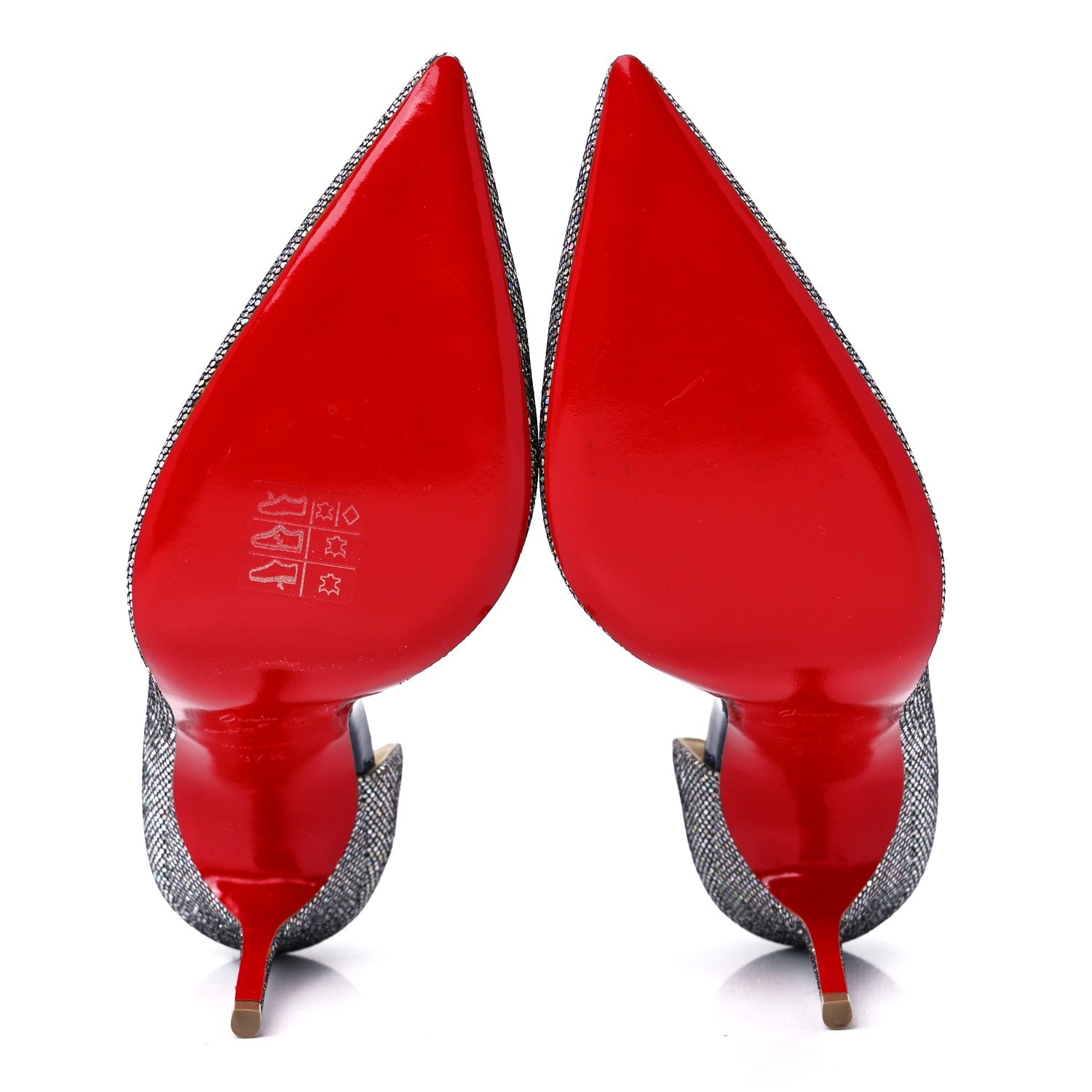 Christian Louboutin Patent Glitter Disco Ball Iriza 100 Pumps 37.5 Purple Pop Multicolor 5 of 8