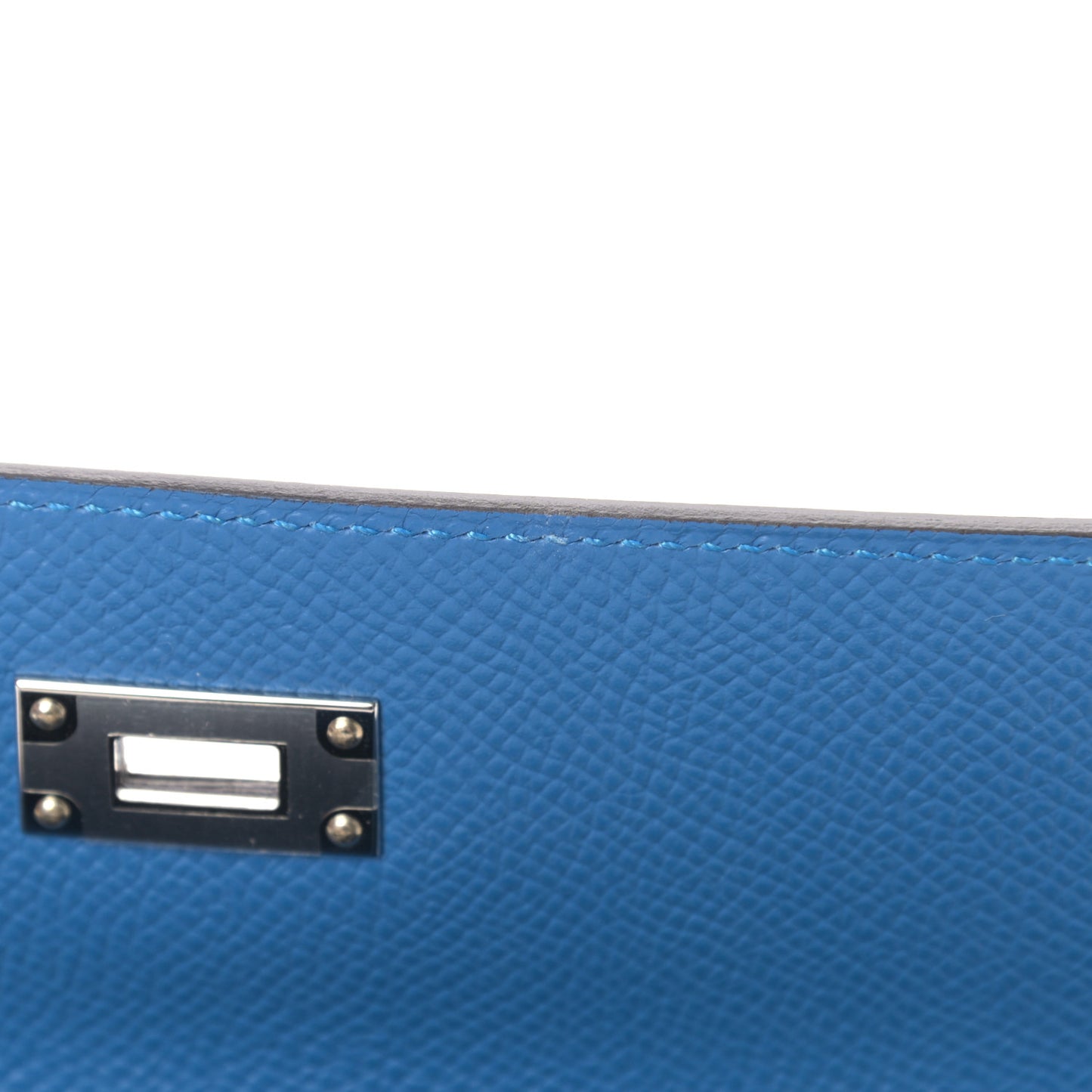 Epsom Shiny Alligator Touch Kelly Wallet To Go Mykonos Bleu Zellige