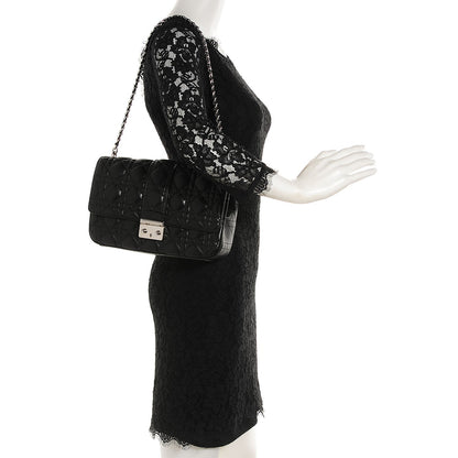 Christian Dior Lambskin Cannage Medium Miss Dior Flap Black 2 of 8