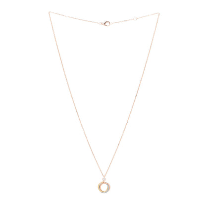 Cartier 18K Pink Yellow White Gold Diamond Trinity Pendant Necklace 3 of 6