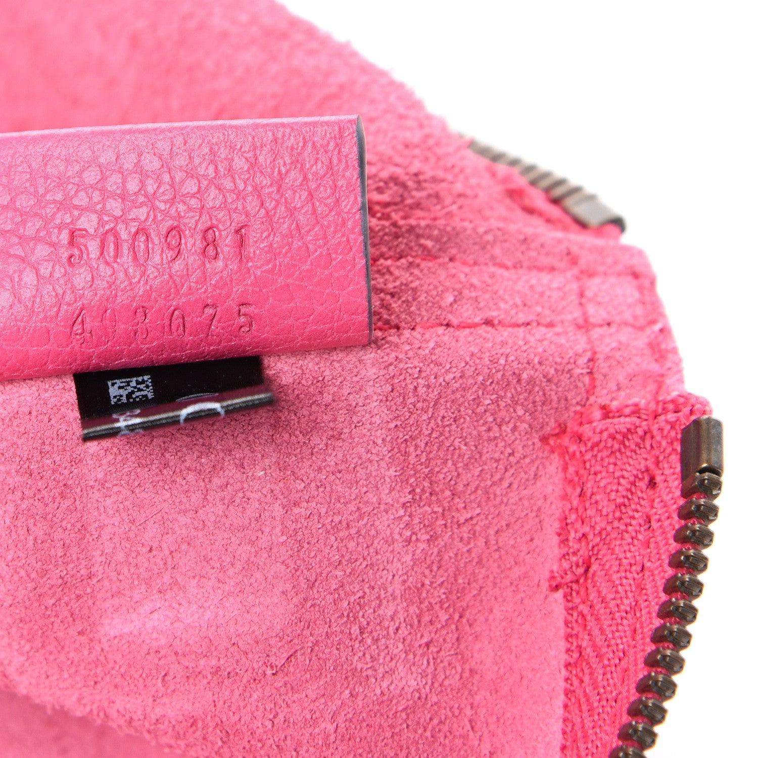 Gucci Pebbled Calfskin Medium Logo Portfolio Clutch Box Pink Green 6 of 8