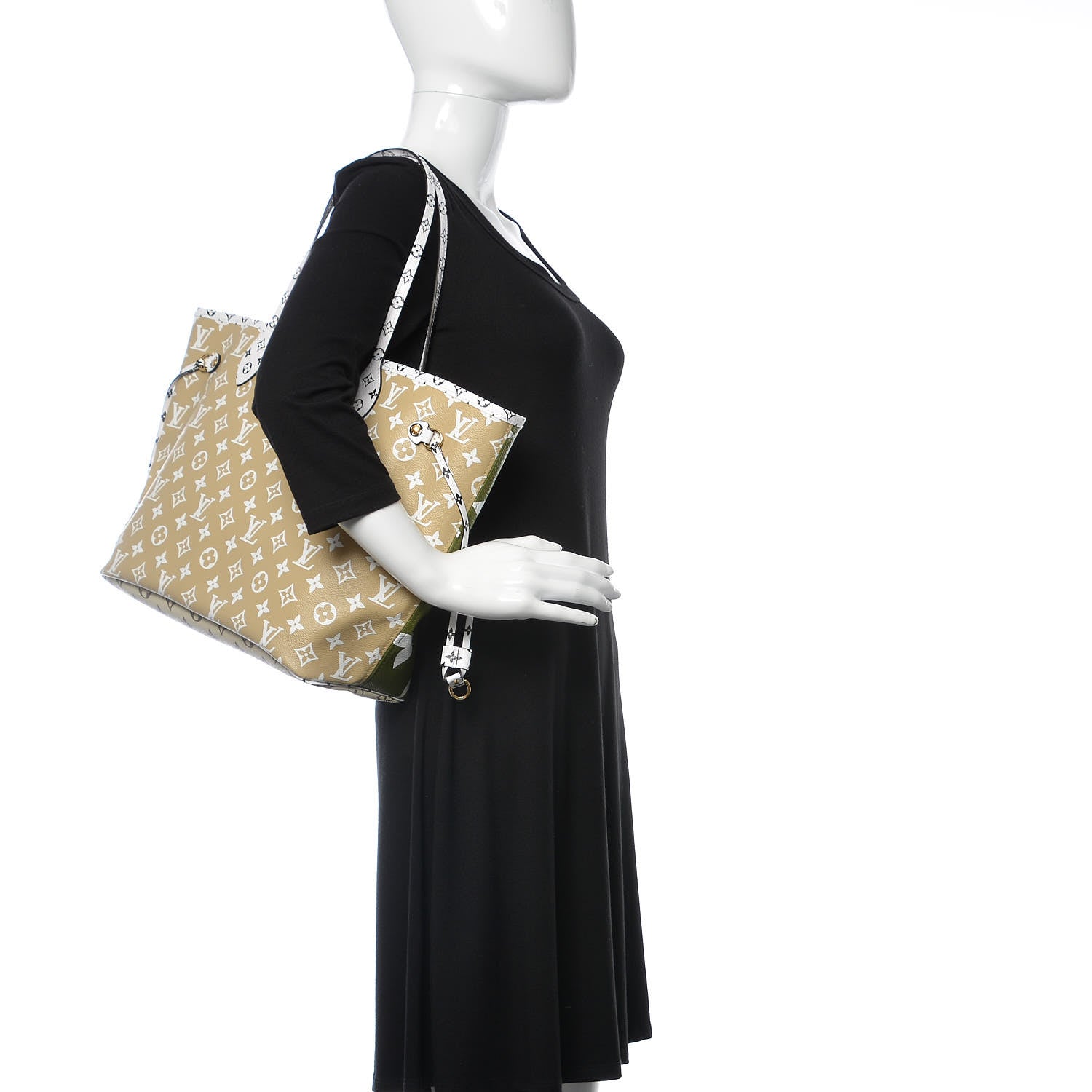 Louis Vuitton Monogram Giant Neverfull MM Kaki 2 of 10