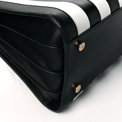 Saint Laurent Calfskin Striped Small Sac De Jour Black White 9 of 11