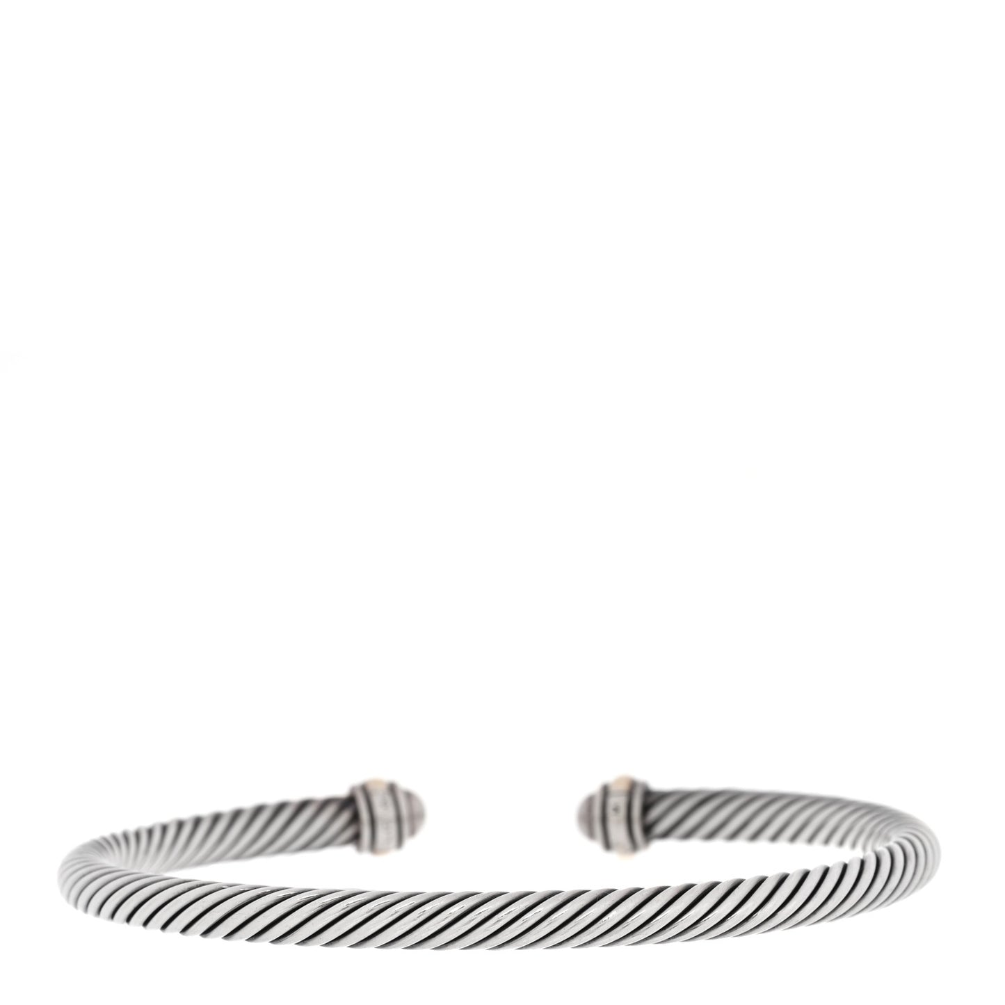 DAVID YURMAN Sterling Silver 18K Yellow Gold 4mm Cable Classics Bracelet