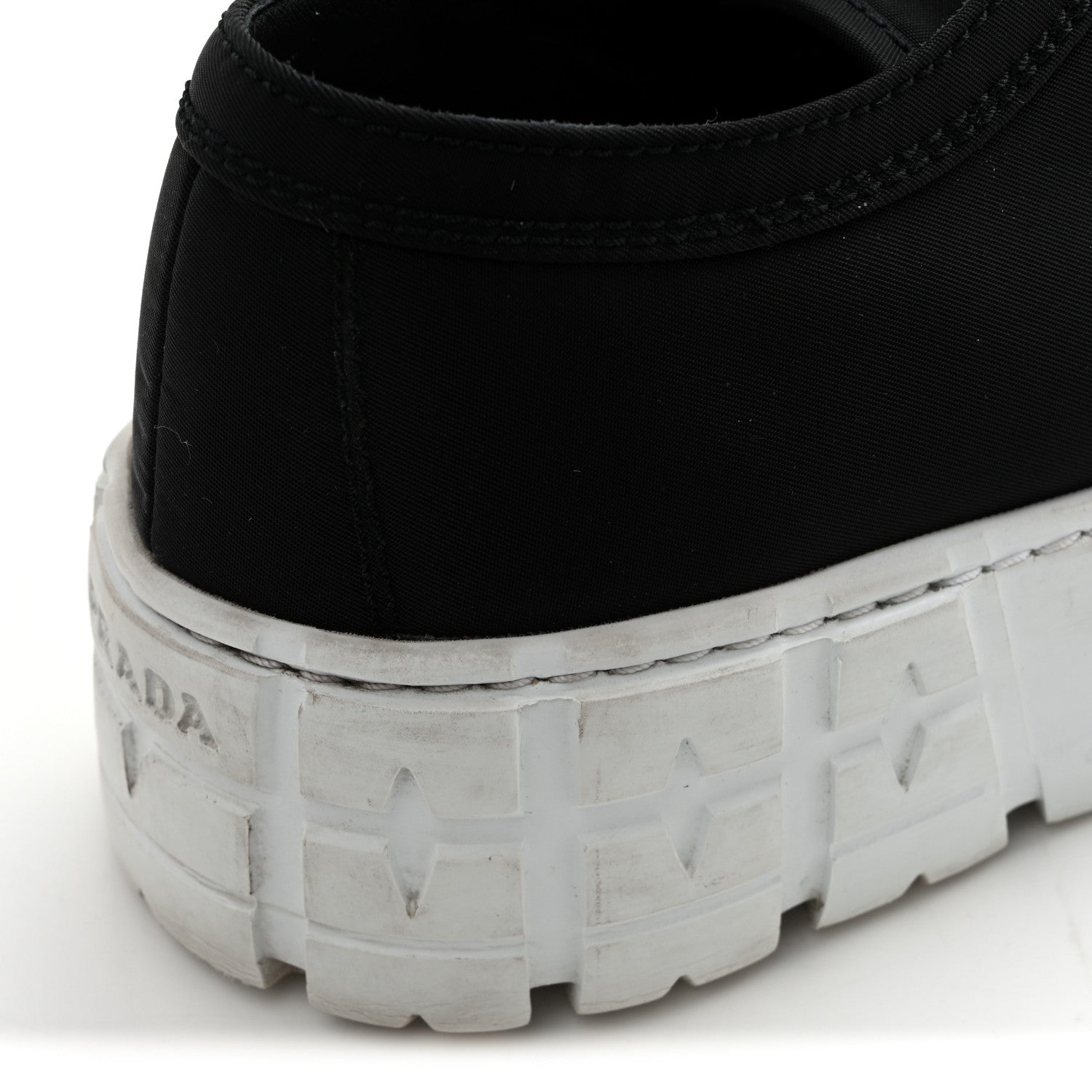 Prada Re-Nylon Gabardine Triangle Logo Double Wheel 50mm Sneakers 38.5 Black 10 of 11