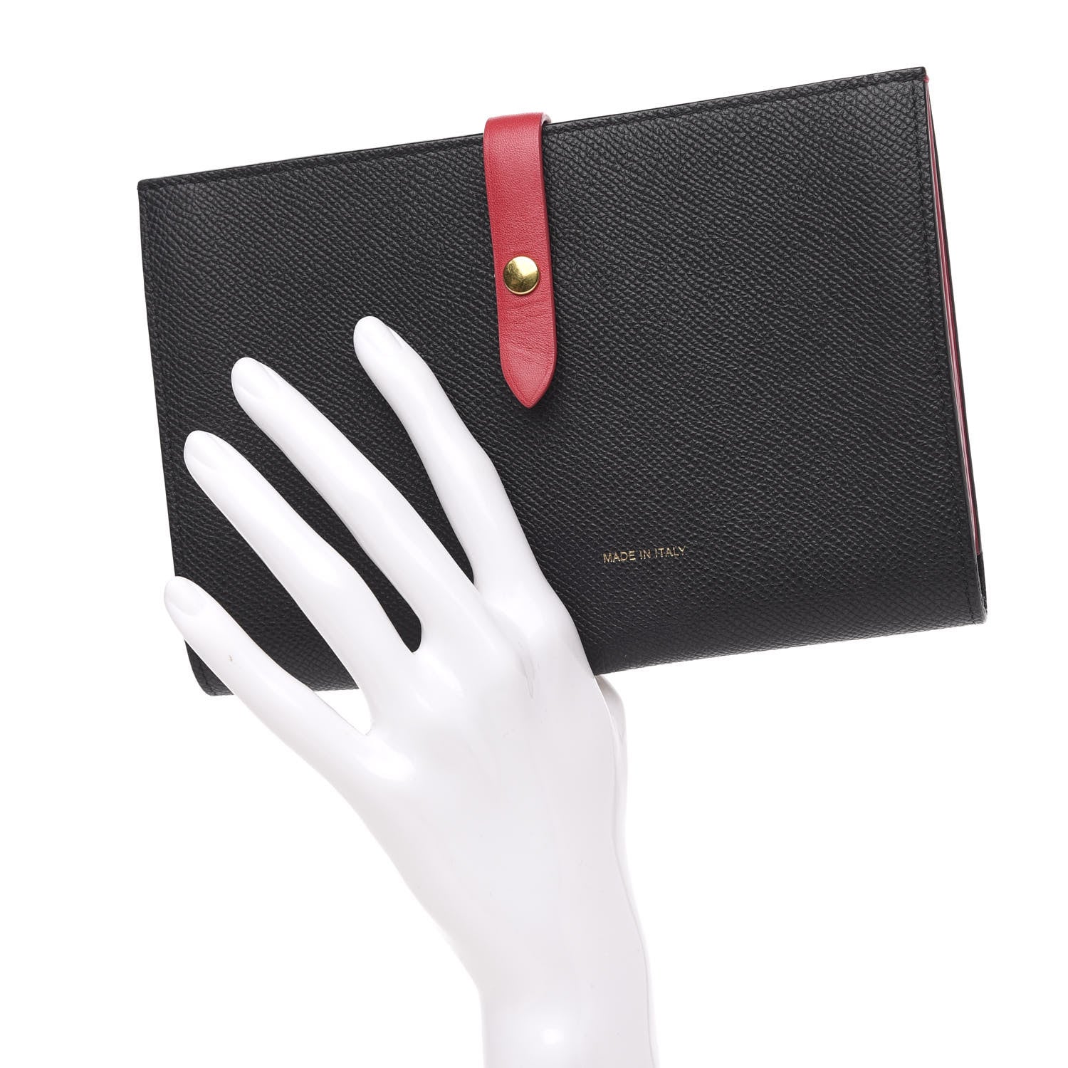 Celine Grained Calfskin Large Multifunction Strap Wallet Black 2 of 8