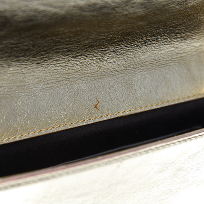 Saint Laurent Metallic Calfskin Monogram Large Belle De Jour Clutch Gold 7 of 8