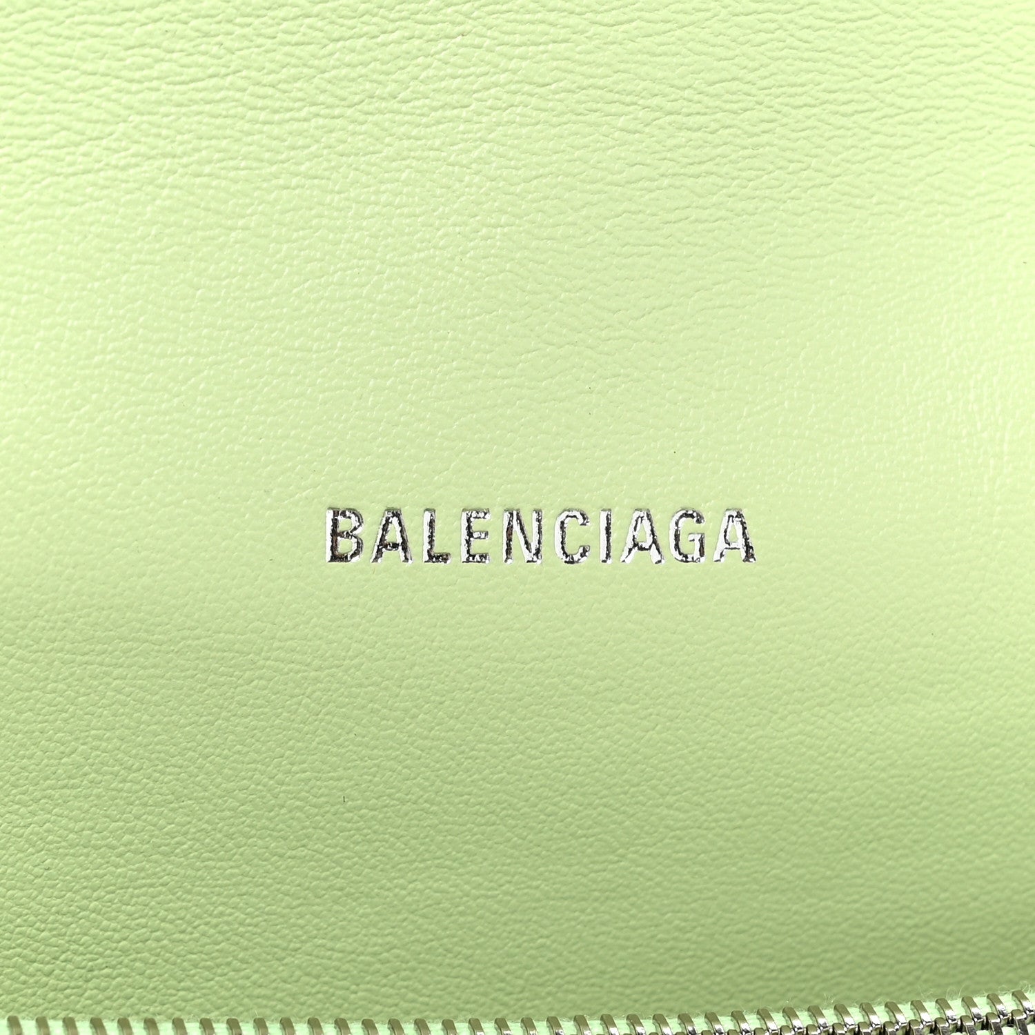 Balenciaga Shiny Paper Calfskin Floral Printed Large Crush Sling Bag Green 9 of 17