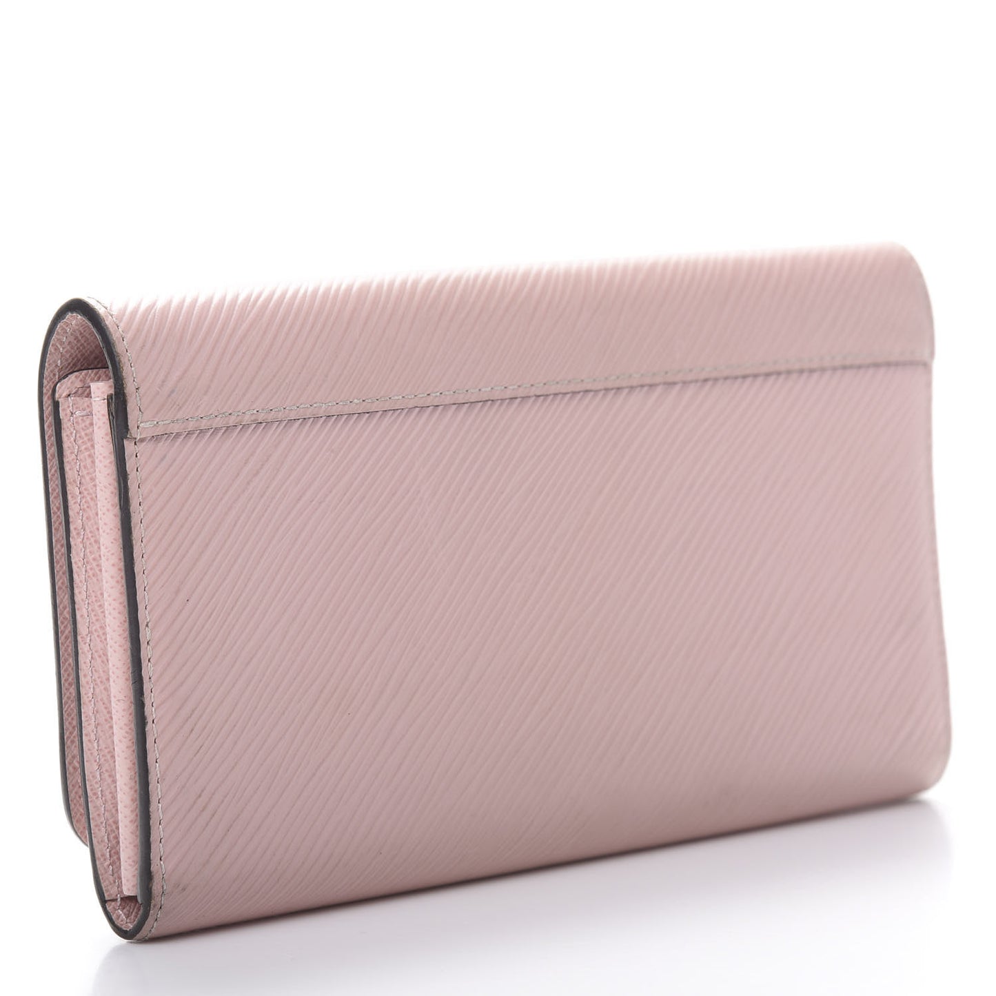 Epi Twist Wallet Rose Ballerine