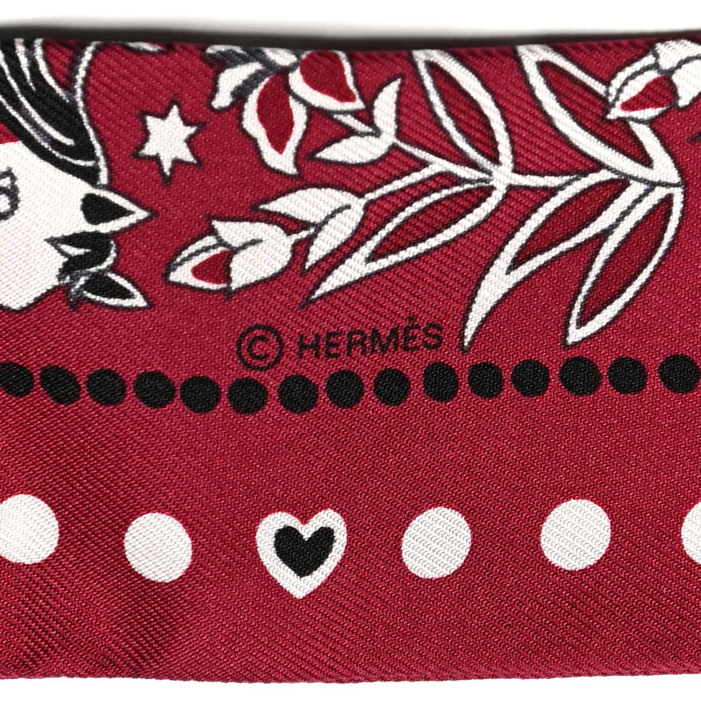 Silk Entre Ciel Et Mer Twilly Bordeaux White Black