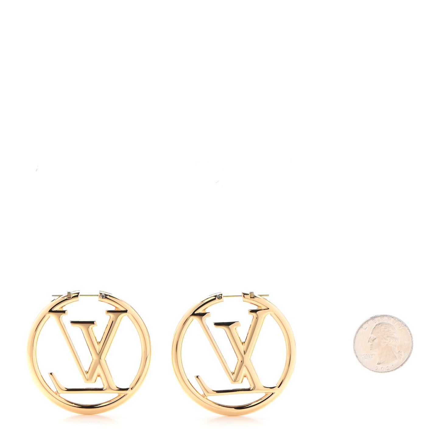 Metal Louise Hoop Earrings Gold