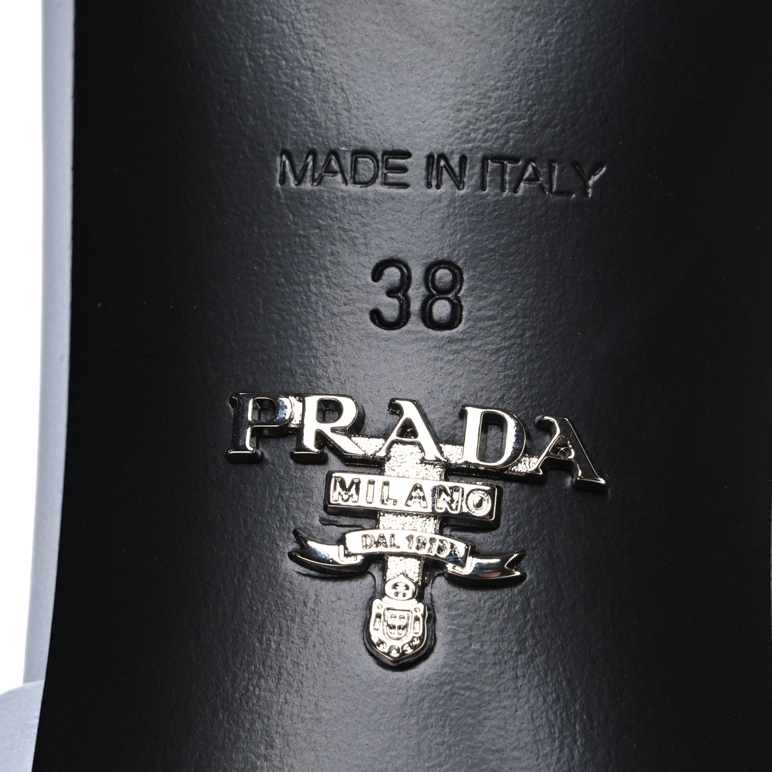 Prada Nappa Metal Triangle Logo Quilted Block Heel Slide Sandals 38 Flordaliso 8 of 10